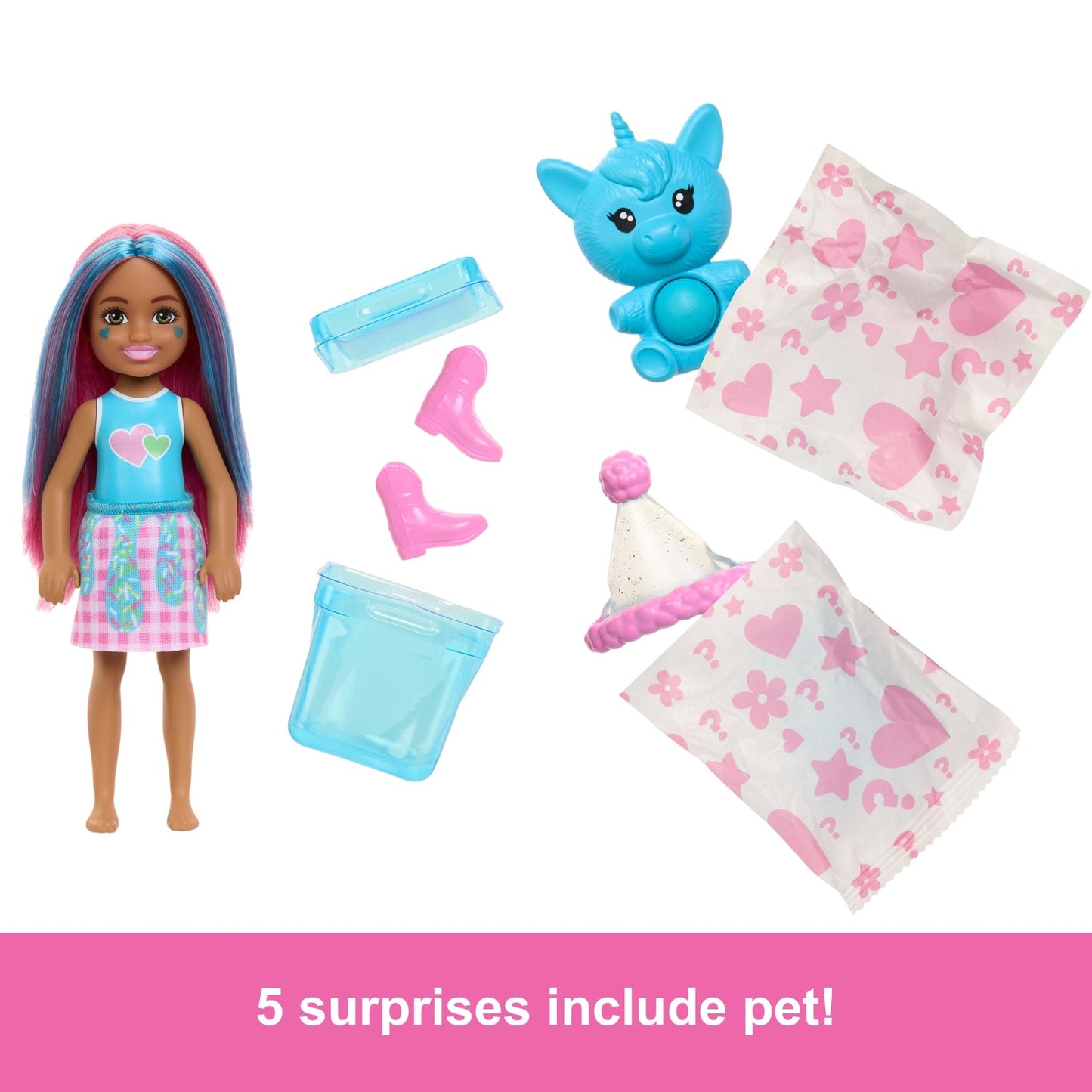 Barbie Chelsea Pop Reveal Shakes Series Doll With Scent & Color Change