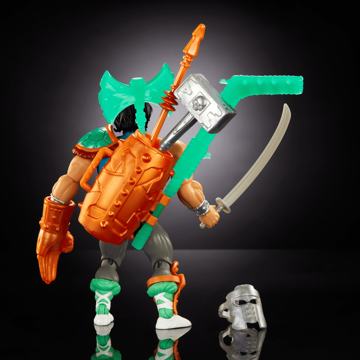 Masters Of The Universe Origins Turtles Of Grayskull Casey Jones Action Figure Toy, Armor & Weapons
