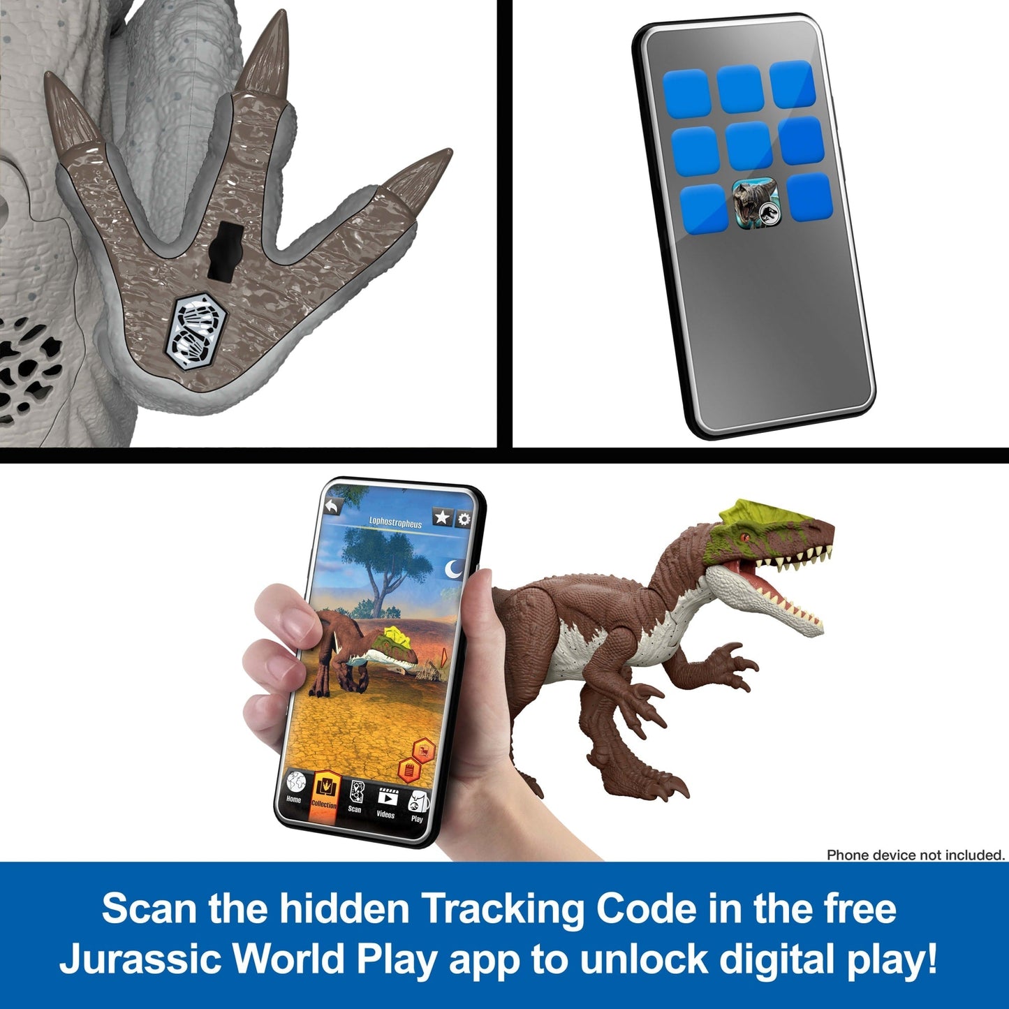 Jurassic World Rebirth Wild Roar Maiasaura Dinosaur Toy, Tail Controlled Attack Chomp & Sound