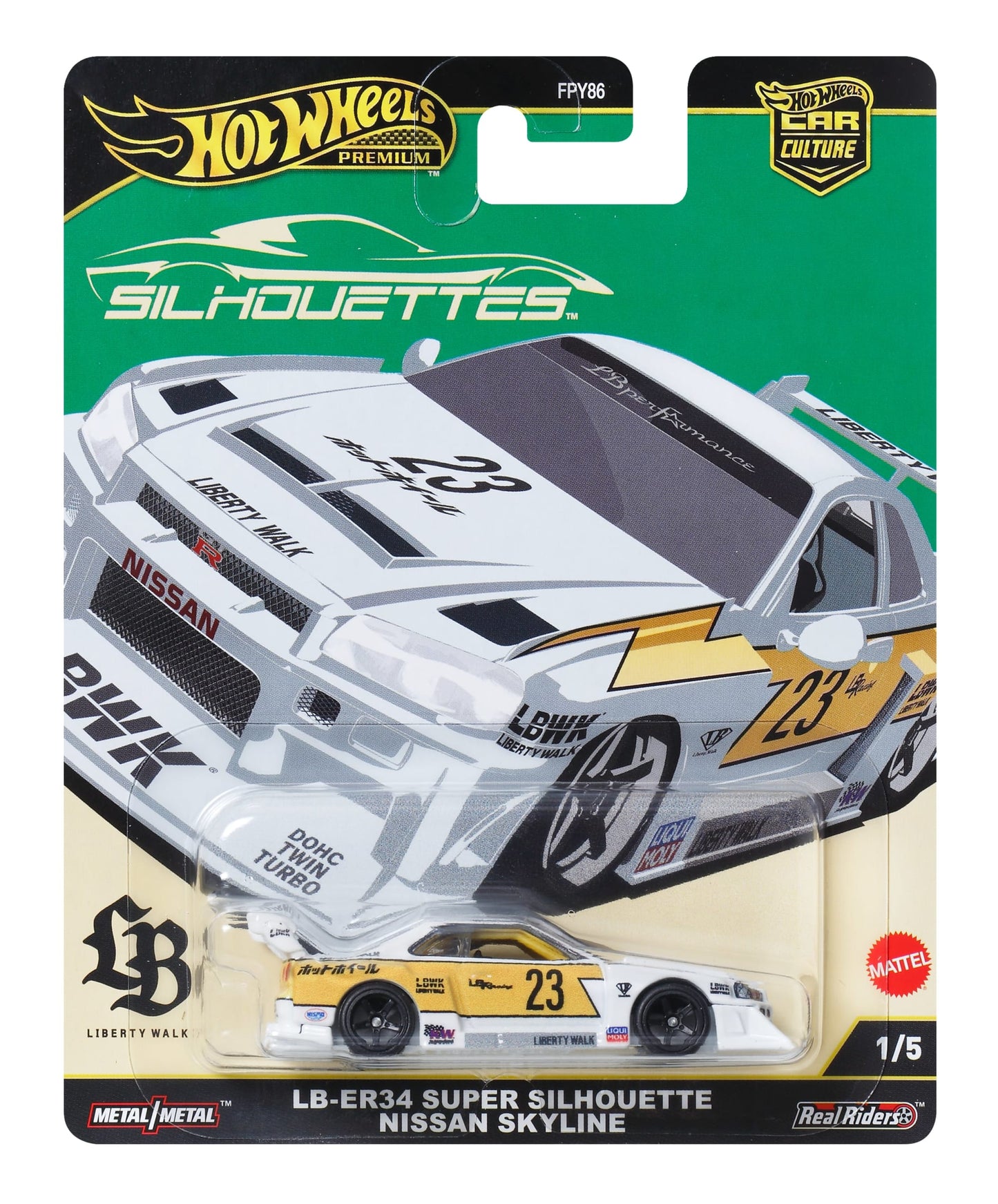 Hot Wheels Collector Vehículo de Colección Auto LB-ER34 Super Silhouette Nissan Skyline