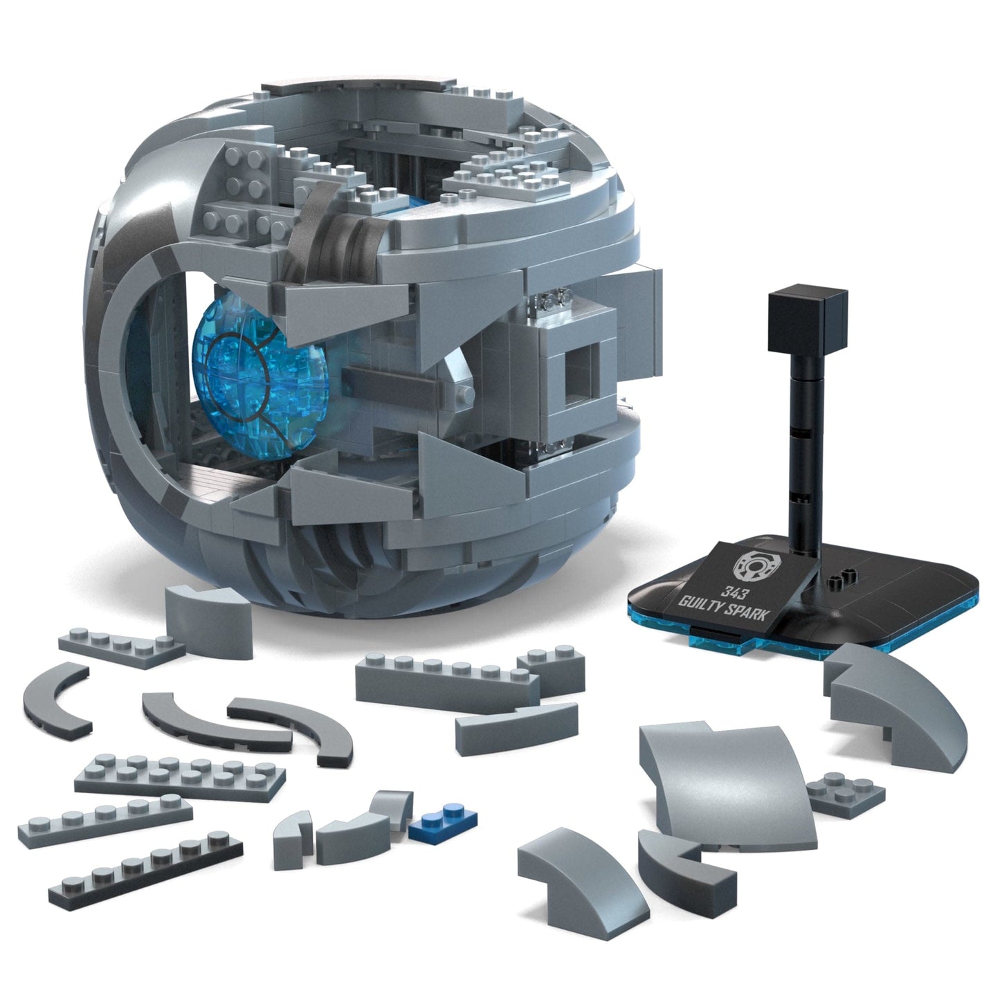 MEGA Halo 343 Guilty Spark Building Toy Kit (609 Pieces) For Collectors